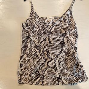 L’Agence snake print silk camisole